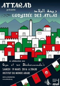 L'Odyssée des Atlas "ريحة البلاد" Deux dates pour le prochain spectacle à l'Institut du Monde Arabe